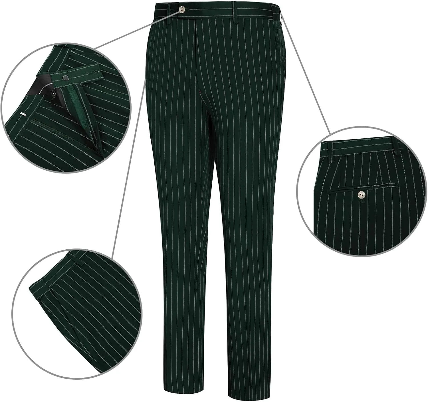 Mens Suits Slim Fit 3 Piece Double Breasted Tuxedo Suit Jacket Vest Pants Set for Wedding Prom