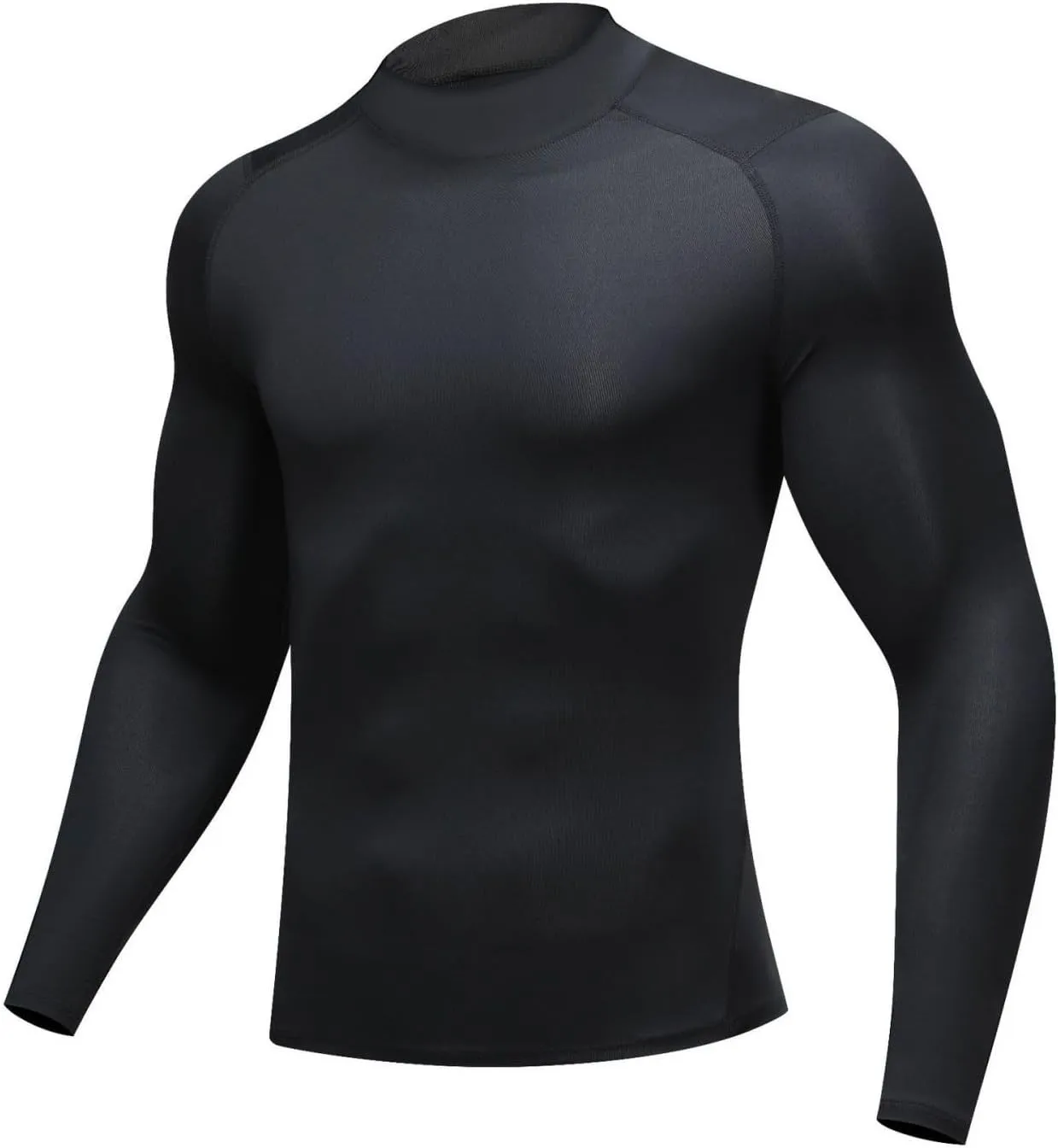Men's UPF 50  Long Sleeve Rash Guard Compression Shirt Quick Dry Water Surf Swim Shirts Cold Gear Base Layer Ski Top