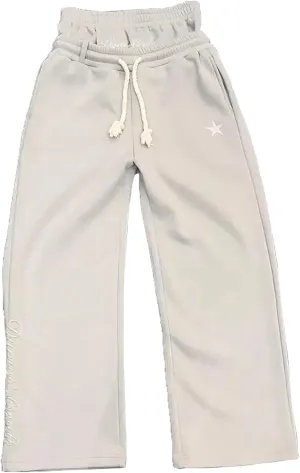 Mens Y2K Wide Leg Sweatpants Drawstring Double Waisted Baggy Hip-Hop Vintage Pants Gym Workout Trousers