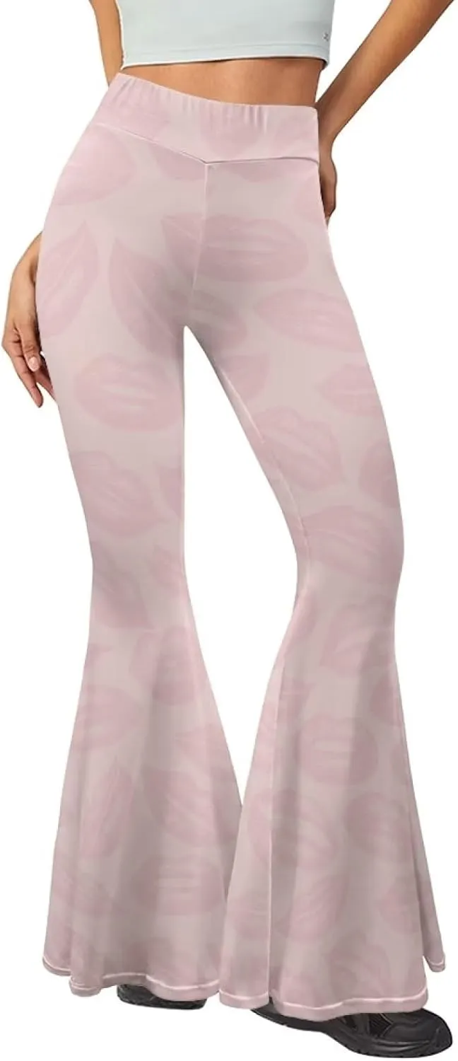 Modysero Flare Pants for Women Ladies Wide Leg Slim Fit High Waist Flare Leggings Graphic Bell Bottoms