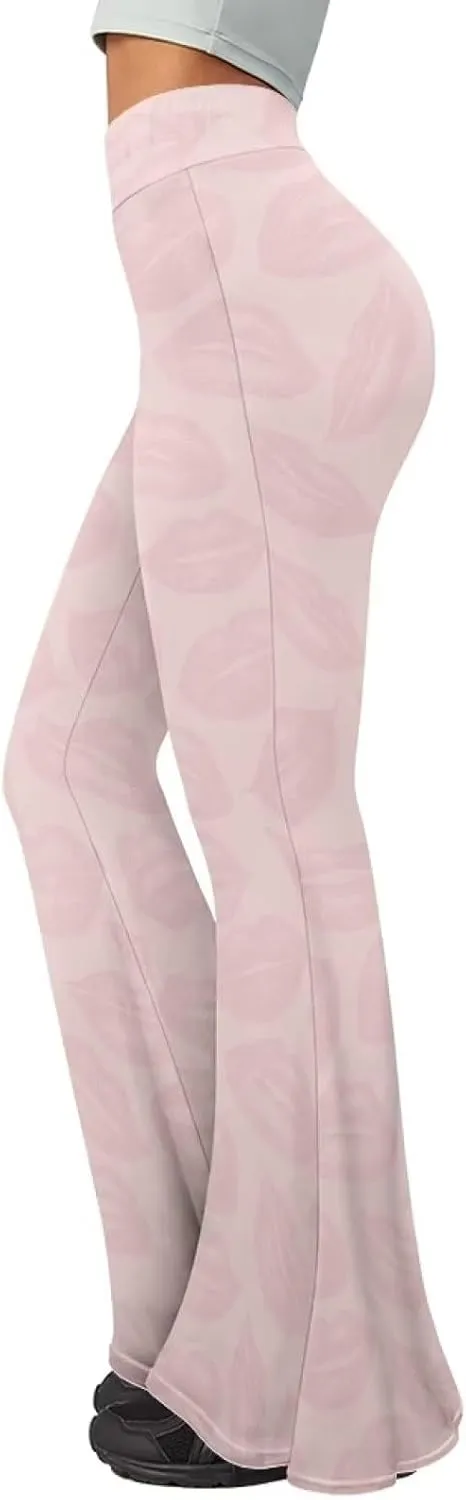 Modysero Flare Pants for Women Ladies Wide Leg Slim Fit High Waist Flare Leggings Graphic Bell Bottoms