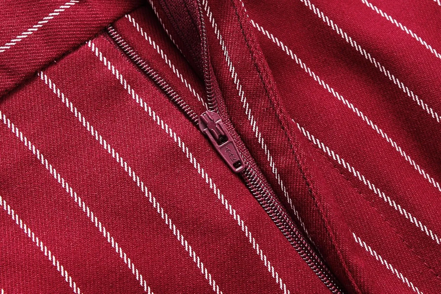 MOGU Mens Striped Slim Fit Dress Pants  Adjustable Elastic Waist Pinstripe Suit Trousers, Business Casual Slacks