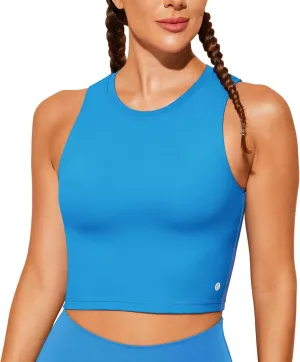 Natural Feelings Nudi Sports Bras for Women Removable Padded Yoga Tank Tops Sleeveless Fitness Workout Crop Tops