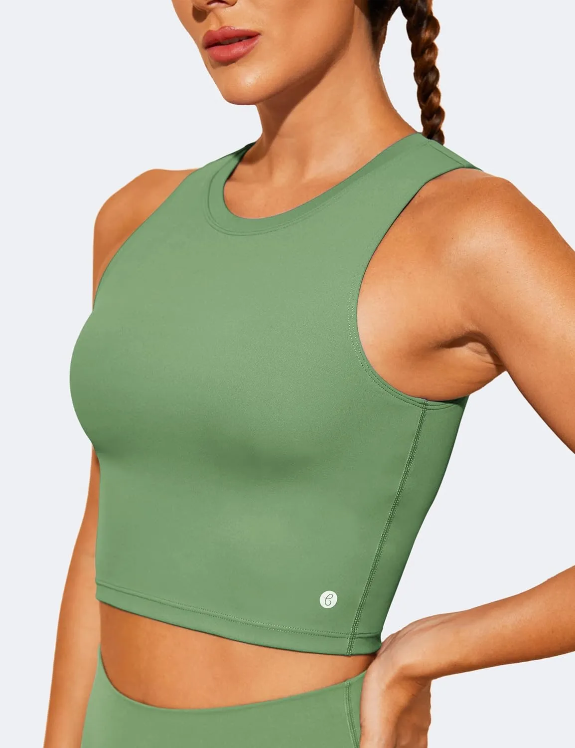 Natural Feelings Nudi Sports Bras for Women Removable Padded Yoga Tank Tops Sleeveless Fitness Workout Crop Tops