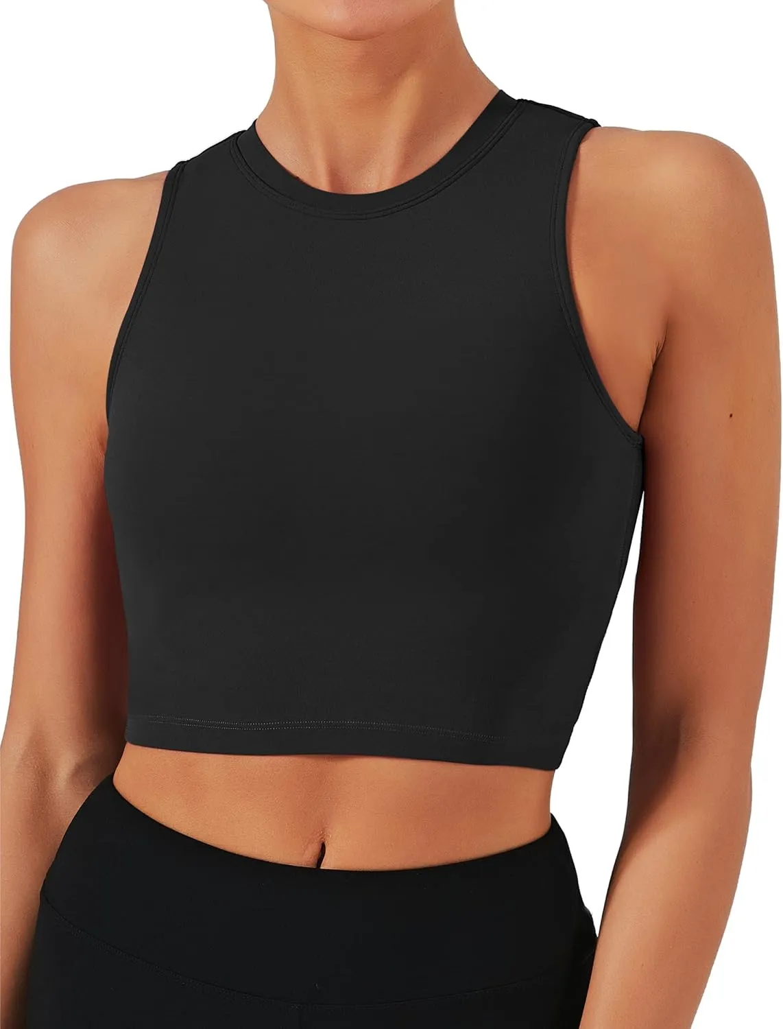 Natural Feelings Nudi Sports Bras for Women Removable Padded Yoga Tank Tops Sleeveless Fitness Workout Crop Tops