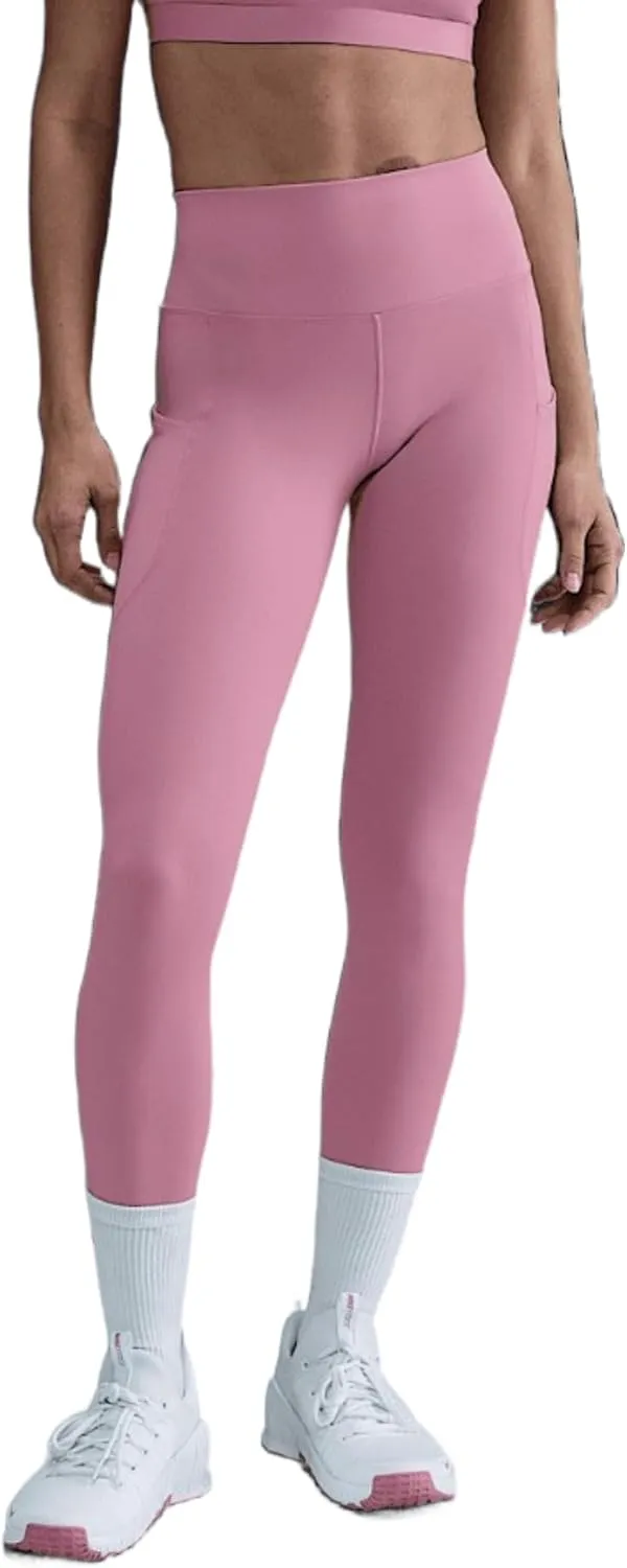 Nike One Women's High-Waisted 7/8 Leggings with Pockets (FN3241-699, Elemental Pink/Black)