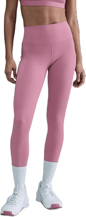 Nike One Women's High-Waisted 7/8 Leggings with Pockets (FN3241-699, Elemental Pink/Black)