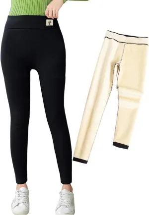 niyokki Cashmere Leggings Sherpa Fleece Women