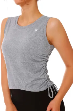 NORTHYARD Sleeveless Workout Tank Tops for Women Quick Dry Athletic Running Gym Top Shirts Loose Fit Ruched Yoga Crop Tops