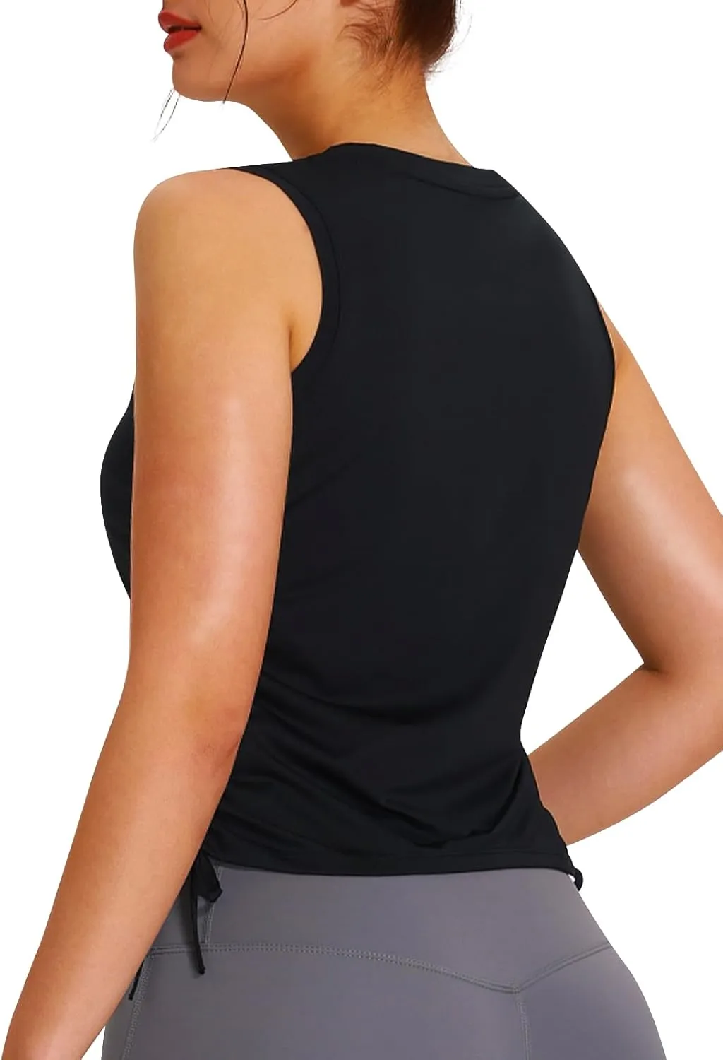 NORTHYARD Sleeveless Workout Tank Tops for Women Quick Dry Athletic Running Gym Top Shirts Loose Fit Ruched Yoga Crop Tops