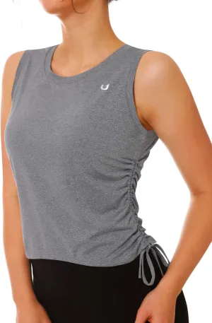 NORTHYARD Sleeveless Workout Tank Tops for Women Quick Dry Athletic Running Gym Top Shirts Loose Fit Ruched Yoga Crop Tops