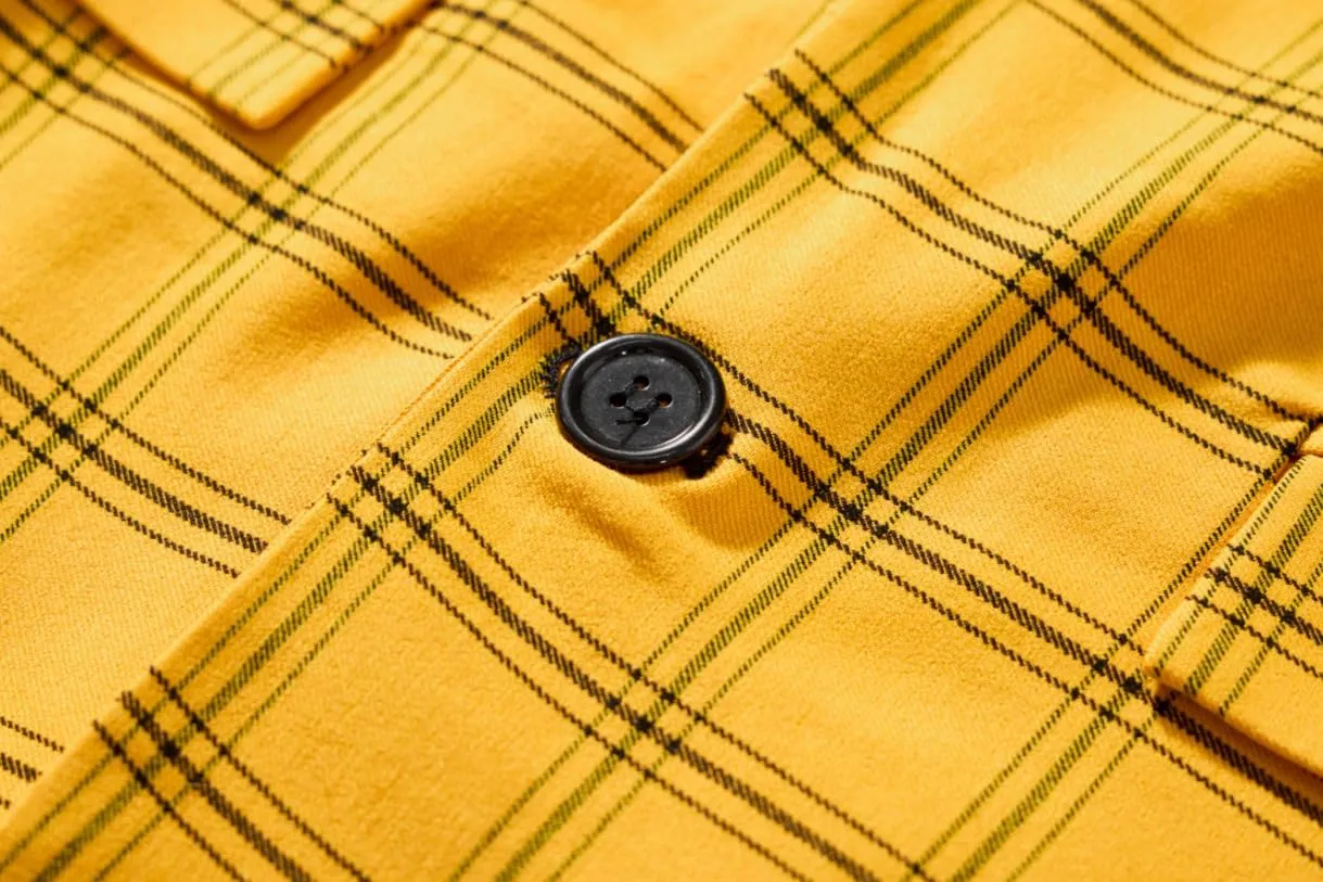 NOVOCCT Men's Plaid Slim Fit Blazer Jacket, Lightweight 2-Button Casual Sport Coat, Formal & Everyday Blazer for Men