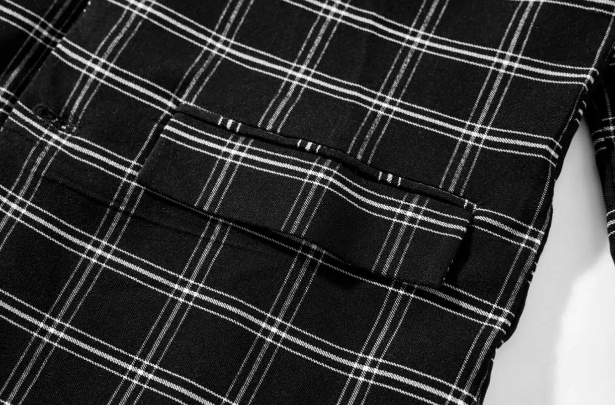 NOVOCCT Men's Plaid Slim Fit Blazer Jacket, Lightweight 2-Button Casual Sport Coat, Formal & Everyday Blazer for Men