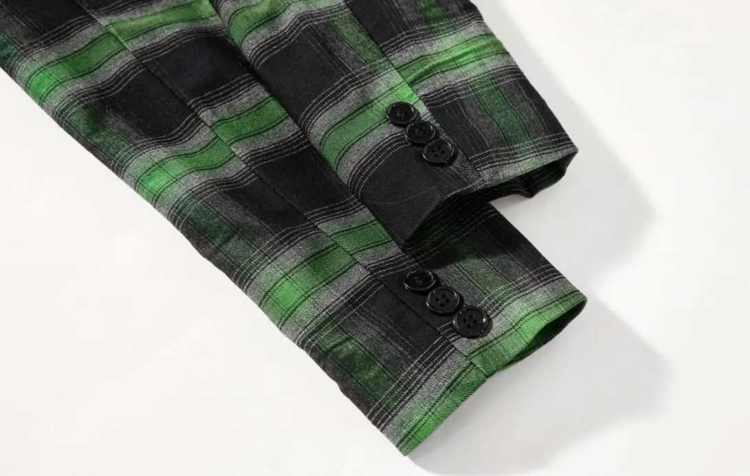 NOVOCCT Men's Plaid Slim Fit Blazer Jacket, Lightweight 2-Button Casual Sport Coat, Formal & Everyday Blazer for Men