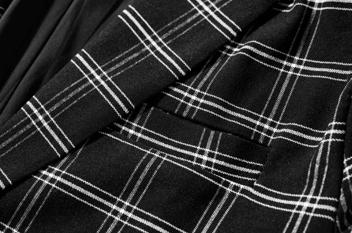 NOVOCCT Men's Plaid Slim Fit Blazer Jacket, Lightweight 2-Button Casual Sport Coat, Formal & Everyday Blazer for Men