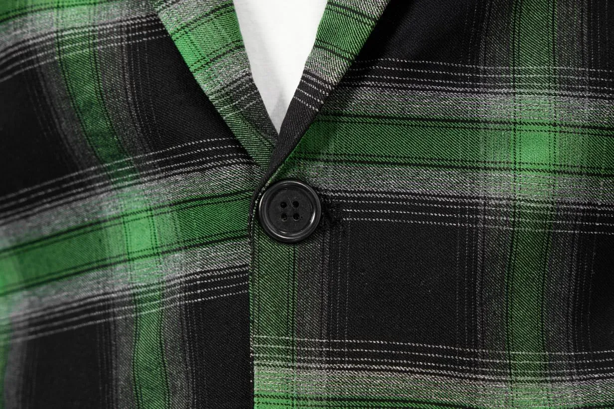 NOVOCCT Men's Plaid Slim Fit Blazer Jacket, Lightweight 2-Button Casual Sport Coat, Formal & Everyday Blazer for Men