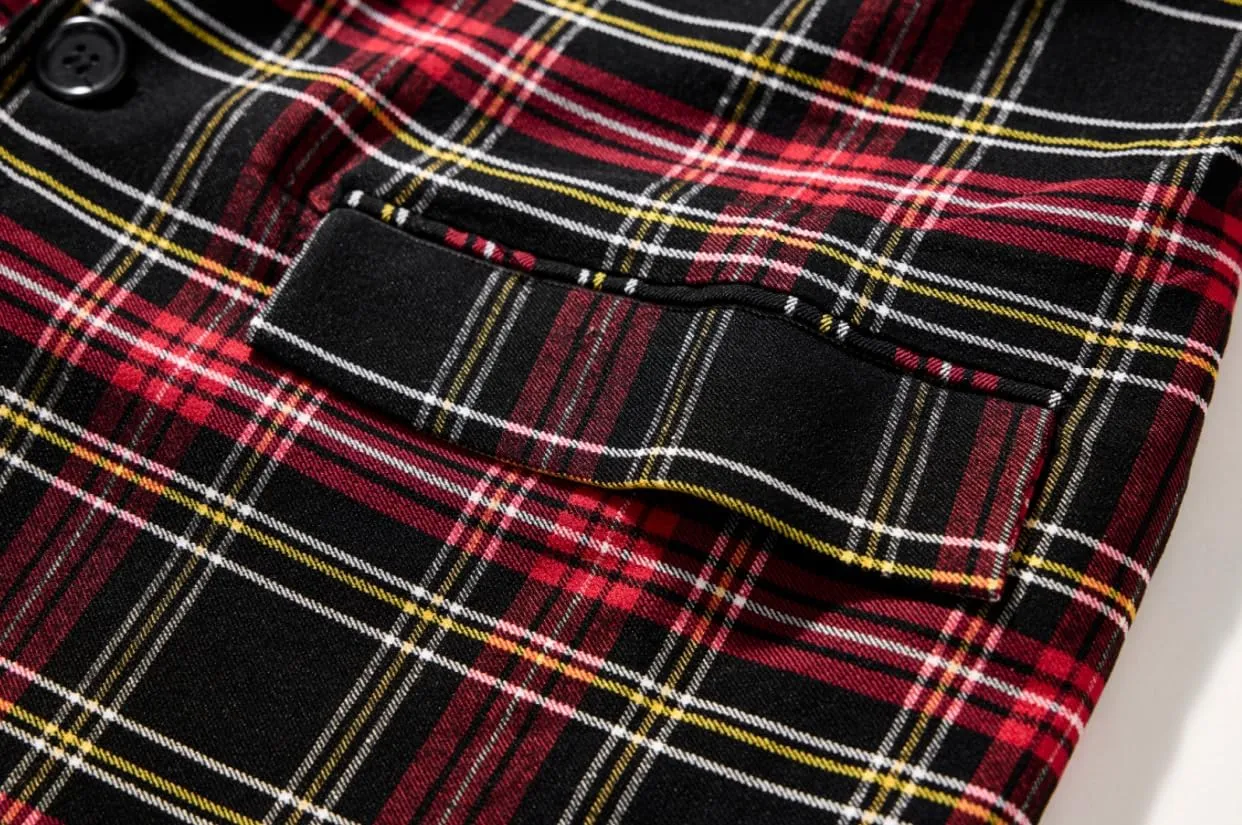 NOVOCCT Men's Plaid Slim Fit Blazer Jacket, Lightweight 2-Button Casual Sport Coat, Formal & Everyday Blazer for Men