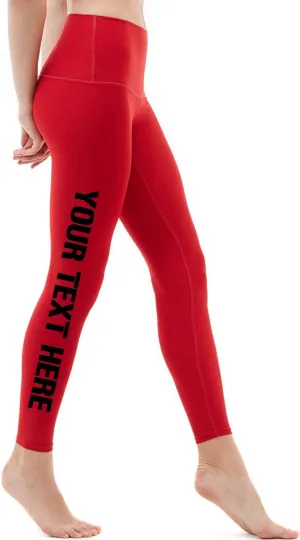 O2YO Women's Custom Capris Add Your Text Pants Compression Leggings