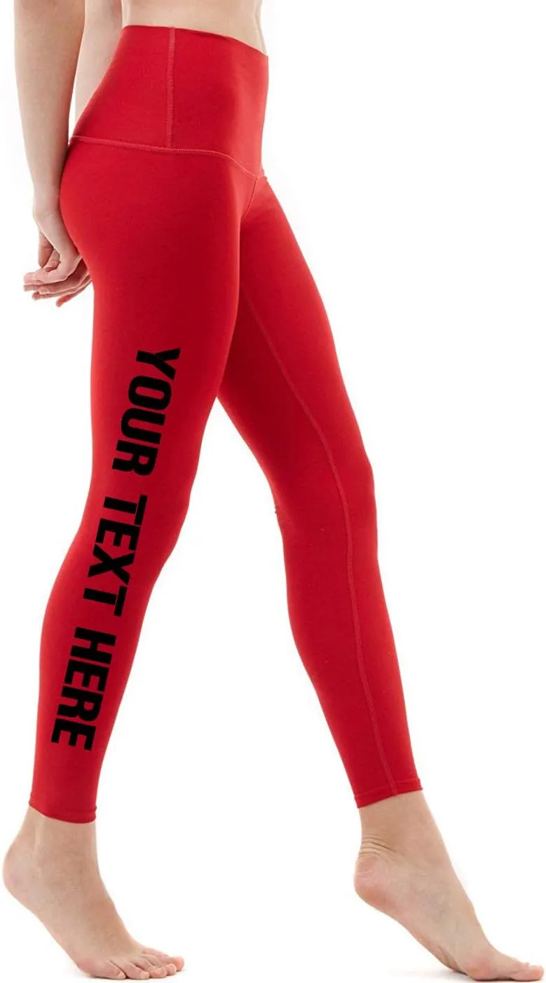 O2YO Women's Custom Capris Add Your Text Pants Compression Leggings