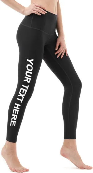 O2YO Women's Custom Capris Add Your Text Pants Compression Leggings