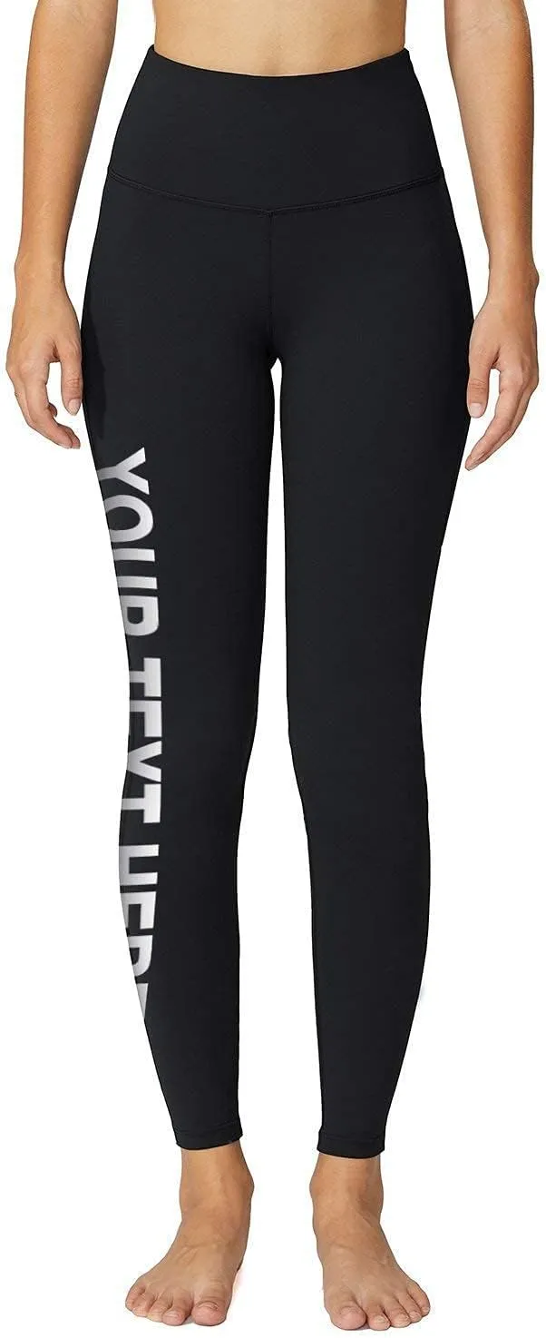 O2YO Women's Custom Capris Add Your Text Pants Compression Leggings