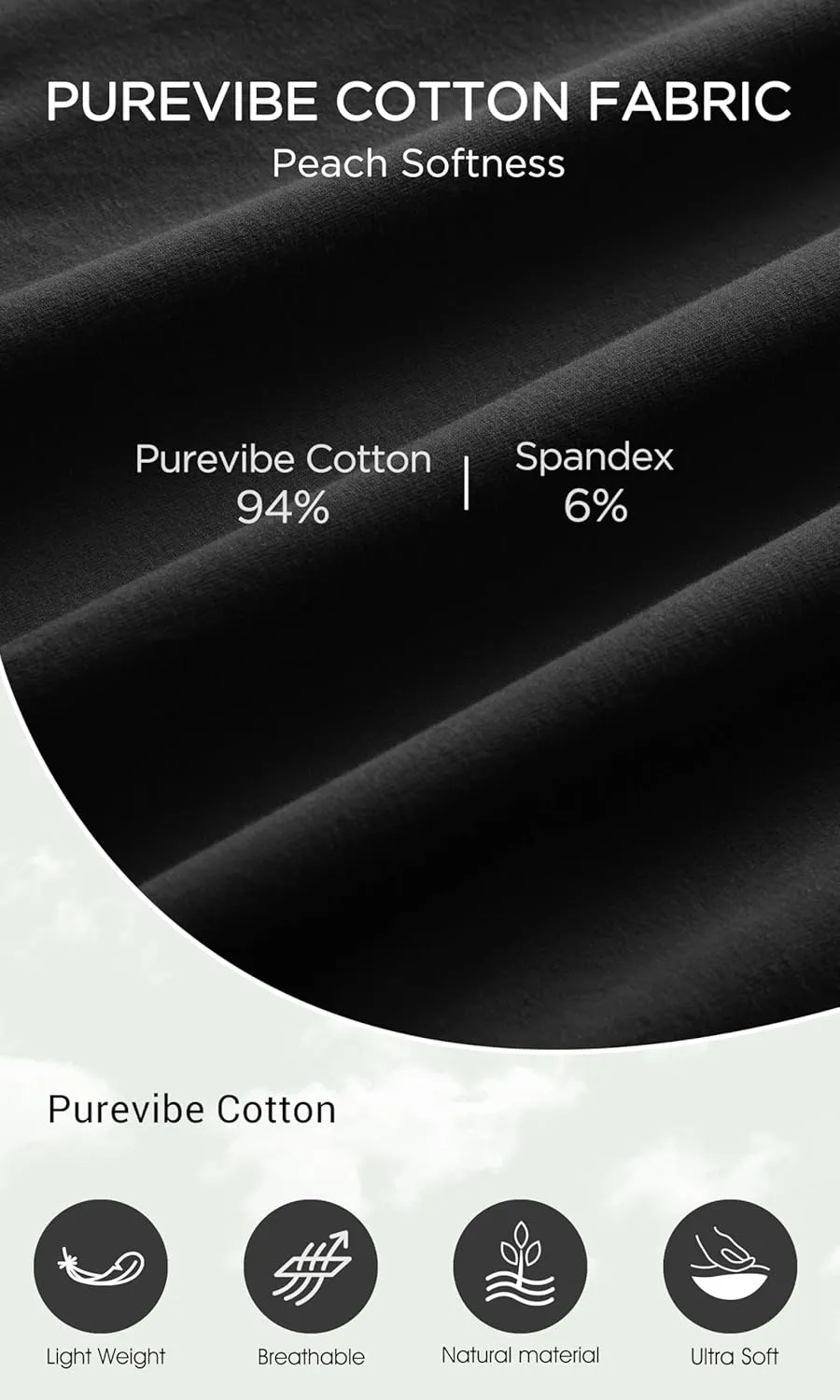 ODODOS Women's Purevibe Cotton Double V Pullover Long Sleeve Shirts Fall Outfits Oversized Tops