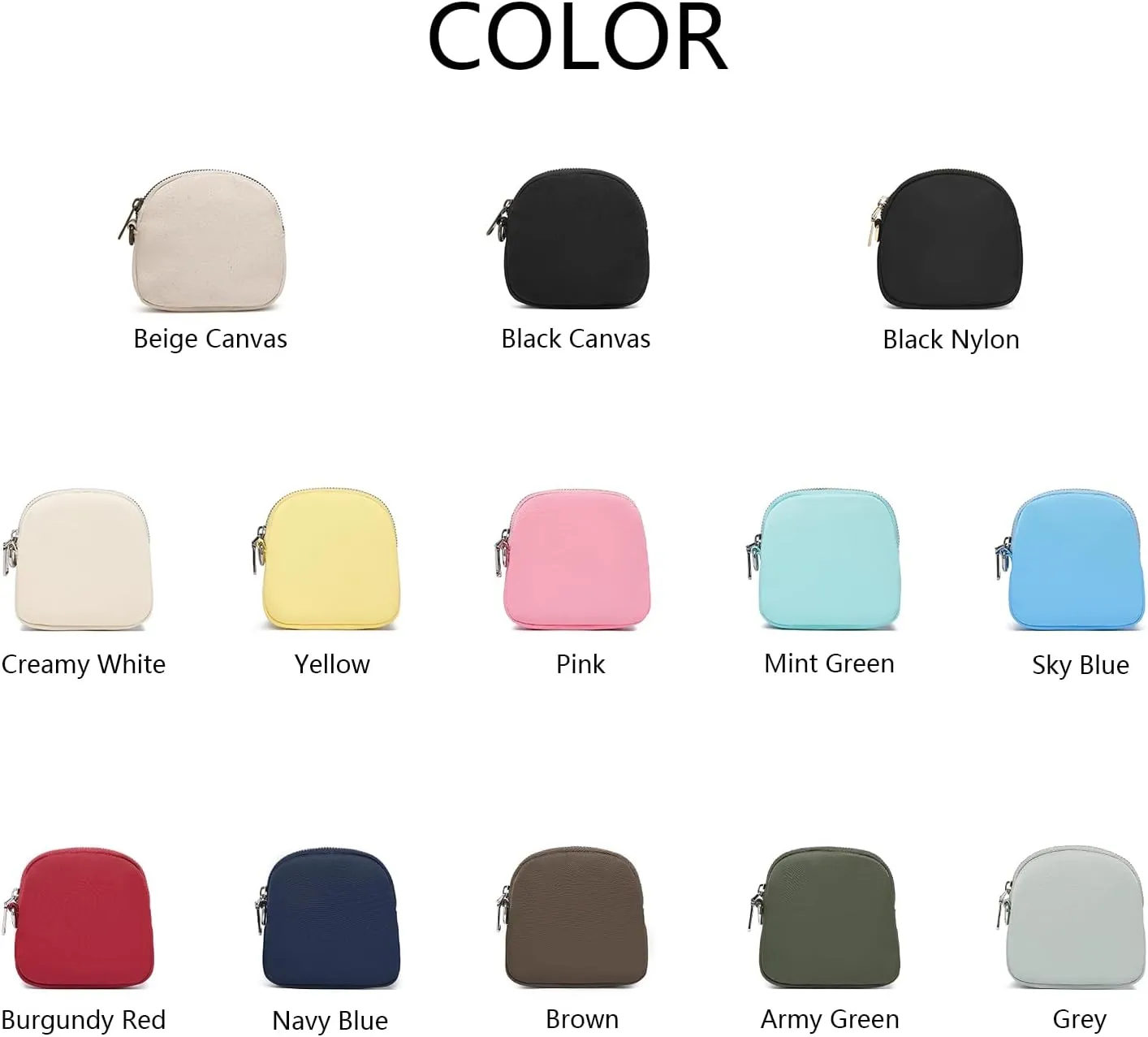 Organizer Bag Makeup Bag for Purse Travel Toiletry Pouch Zipper Pouch for Purse Small Makeup Pouch with Pockets Wristband design (black-nylon)