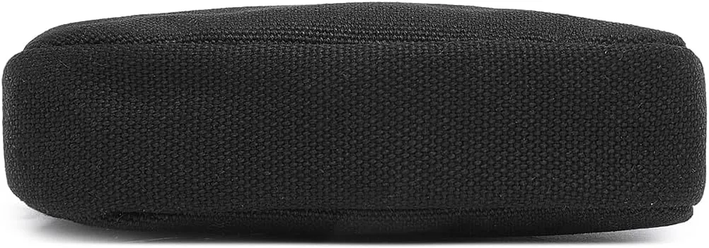 Organizer Bag Makeup Bag for Purse Travel Toiletry Pouch Zipper Pouch for Purse Small Makeup Pouch with Pockets Wristband design (black-nylon)