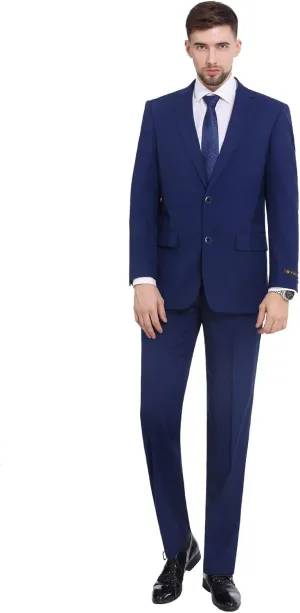 P&L Men's Premium Classic Fit 2 Piece Suit, 2 Button Blazer Jacket & Pants for Big and Tall, Daily Wear, Business & Wedding
