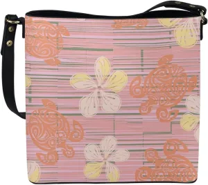 Polynesian Bucket Bags For Women Crossbody Bags PU Leather Tote Bag Summer Purses with 2 Detachable Straps Handbags