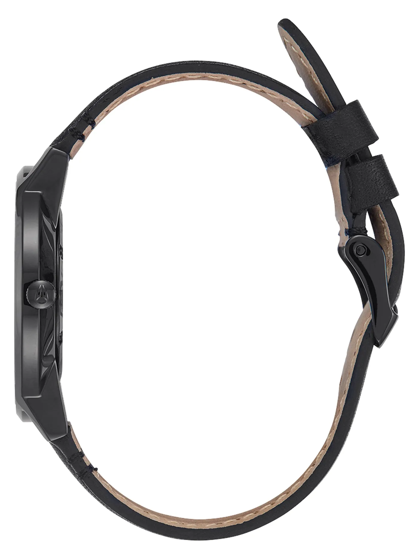 Porter Leather All Black/Gold Watch