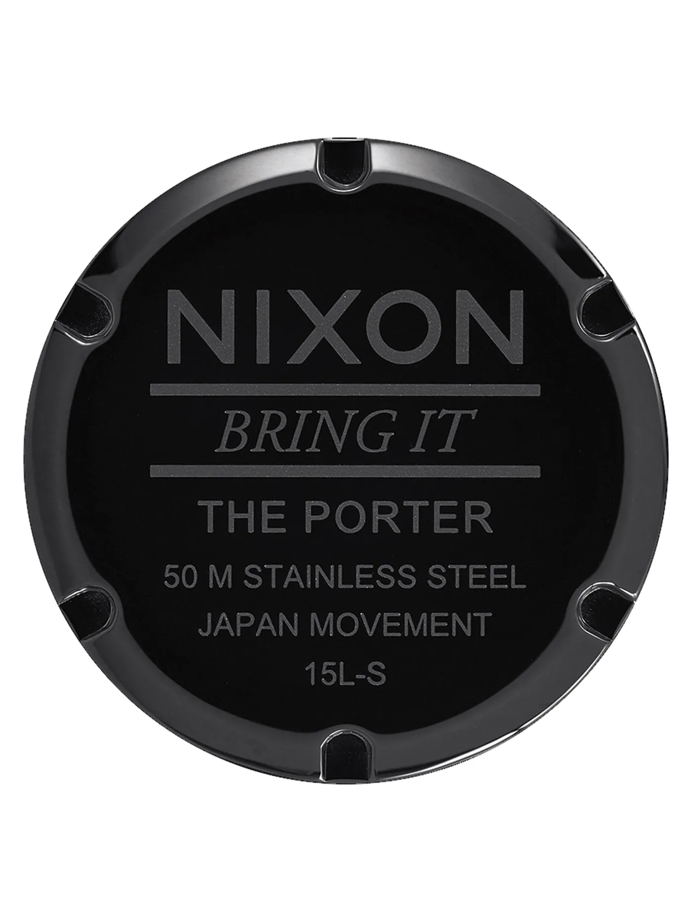 Porter Leather All Black/Gold Watch