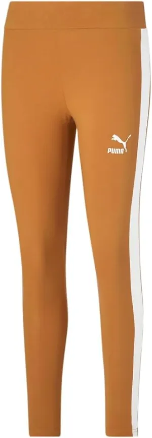 PUMA Womens Iconic T7 Leggings Casual - Brown - Size M