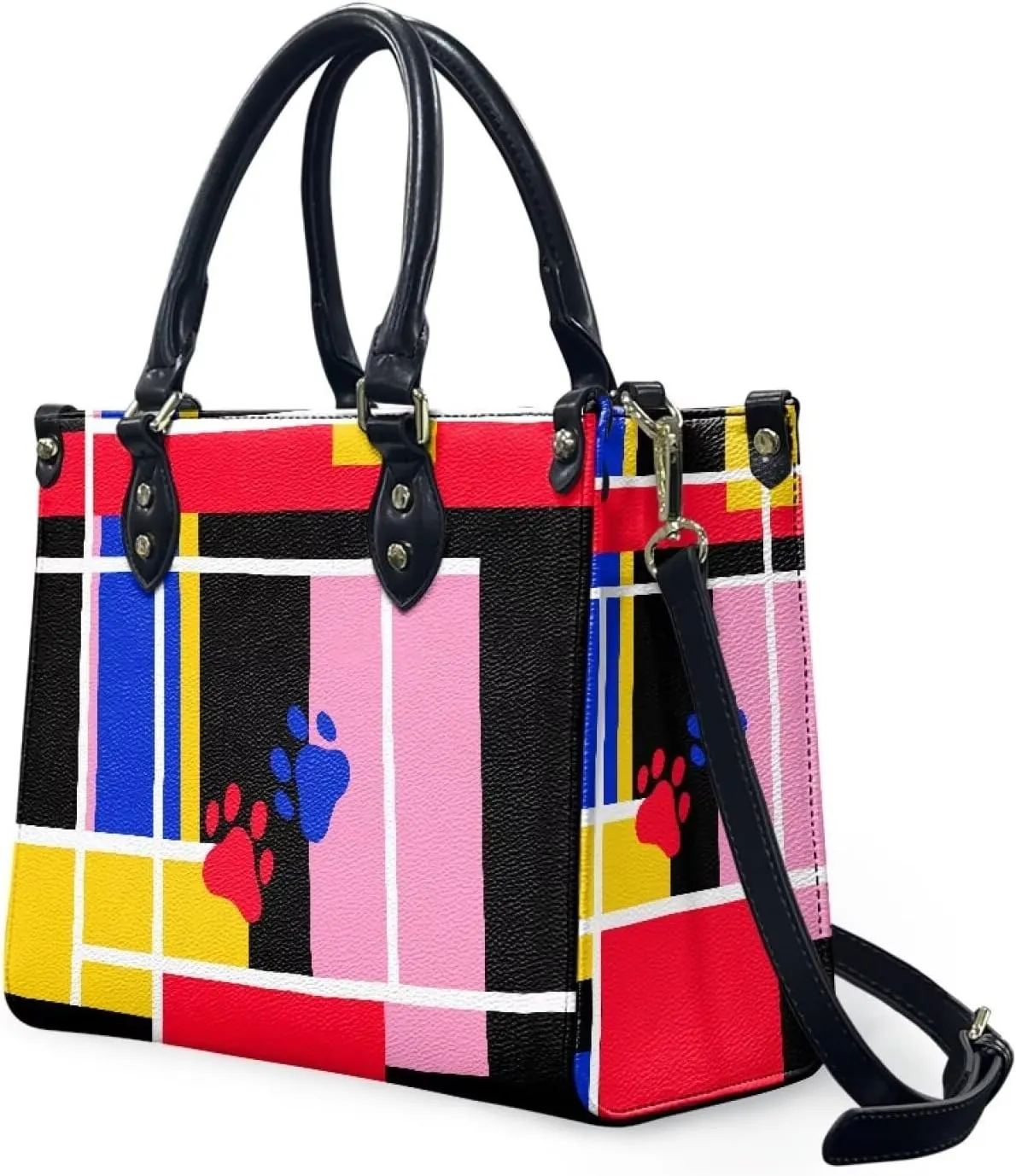 Purses and Handbag for Women Top Handle Tote Shoulder Bag Vegan Leather Satchel Purses for Travel Work Shopping