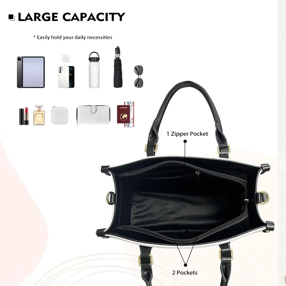 Purses and Handbag for Women Top Handle Tote Shoulder Bag Vegan Leather Satchel Purses for Travel Work Shopping