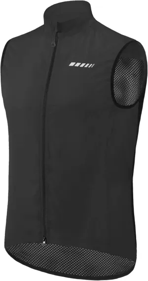 qualidyne Men's Windproof Cycling Vest  Lightweight Full-Zip Sleeveless Biking Jacket with Pockets for Cycling, Running