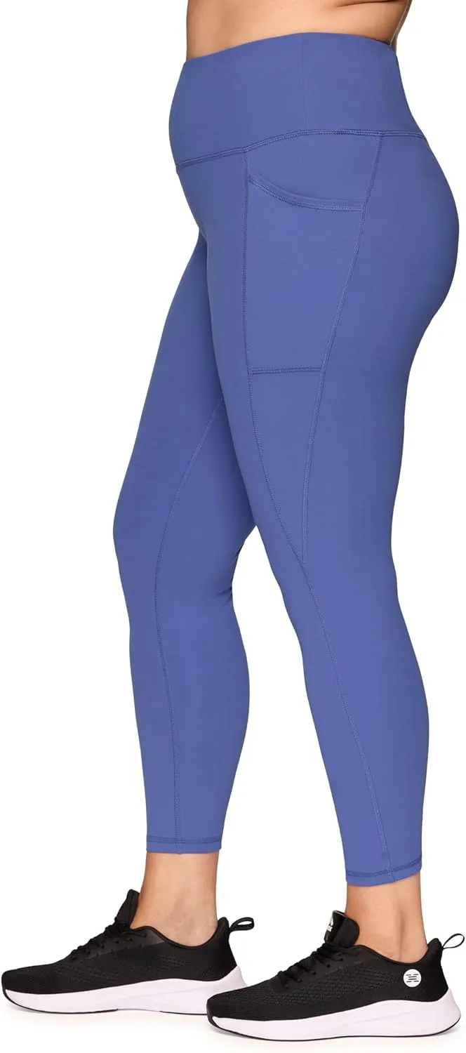 RBX Active Women's Plus Size Stretch Ankle/Full Length Workout Running Gym Yoga Leggings