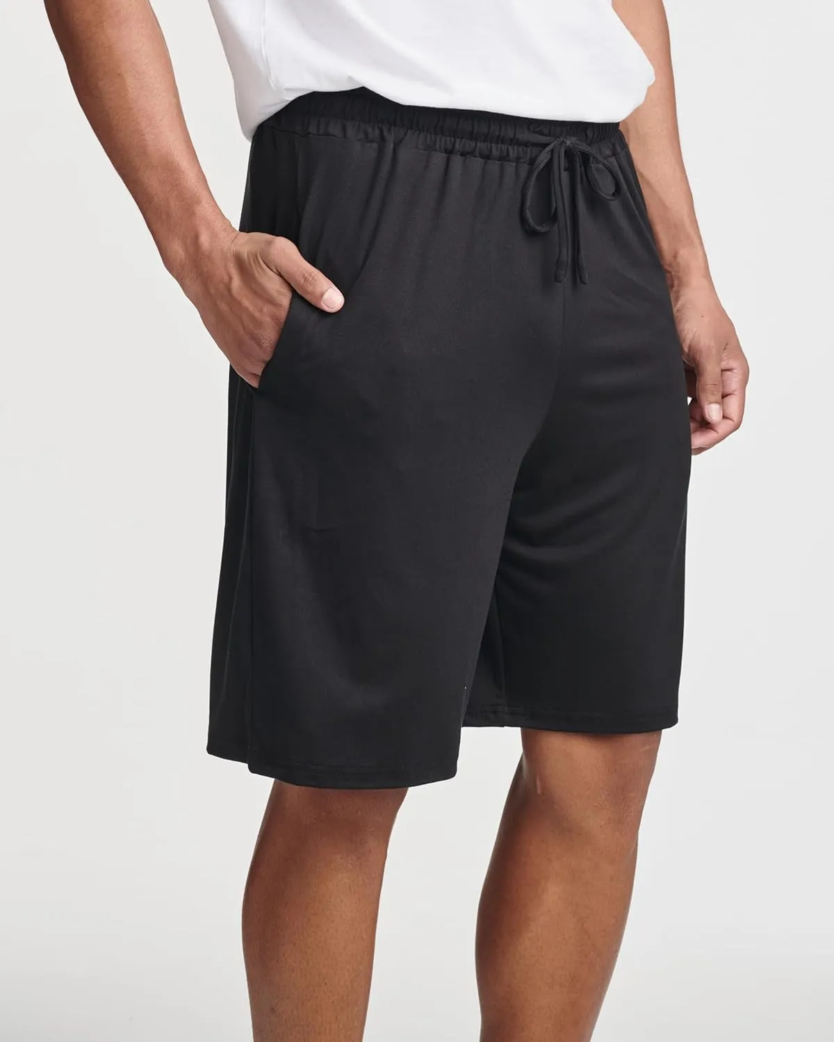Real Essentials 3 Pack: Men's Soft Lounge Pajama Bottoms Shorts with Pockets Breathable Cool Fabric (Available in Big & Tall)