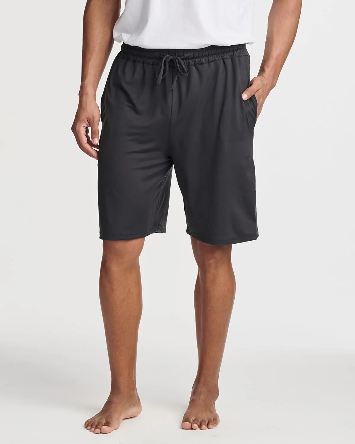 Real Essentials 3 Pack: Men's Soft Lounge Pajama Bottoms Shorts with Pockets Breathable Cool Fabric (Available in Big & Tall)