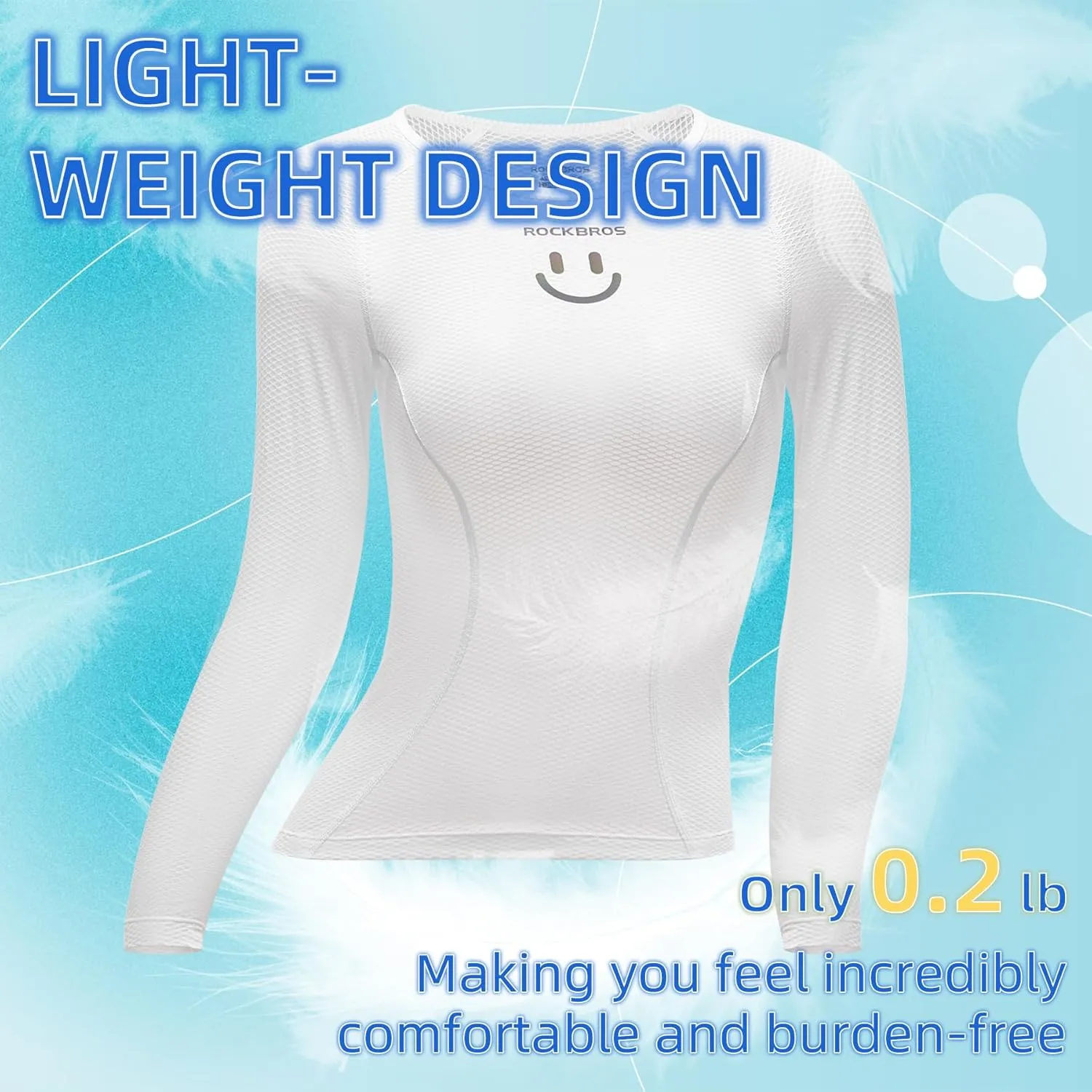 ROCKBROS Cycling Base Layer Women Quick Dry Long Sleeve Cycling Jersey Compression Mesh Undershirt Breathable Biker Shirts