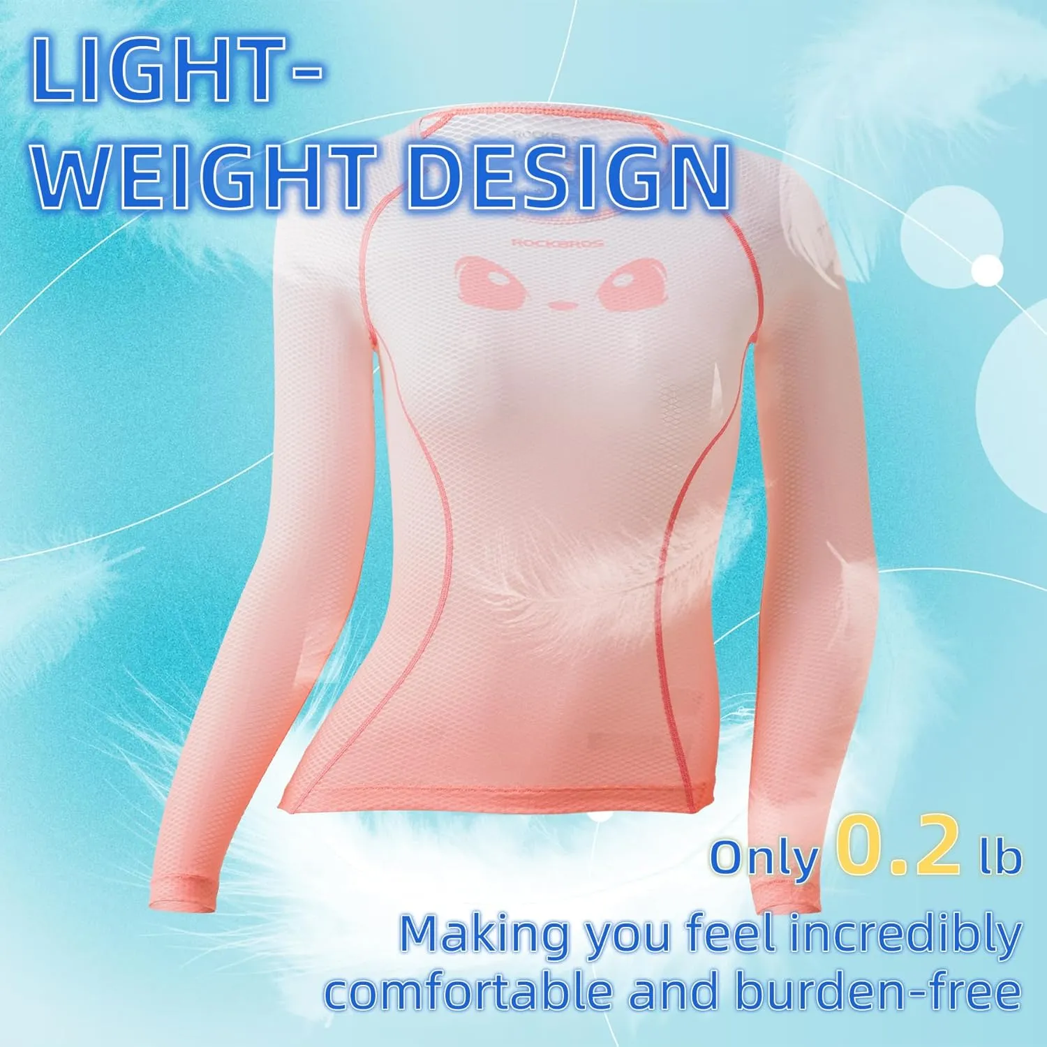 ROCKBROS Cycling Base Layer Women Quick Dry Long Sleeve Cycling Jersey Compression Mesh Undershirt Breathable Biker Shirts