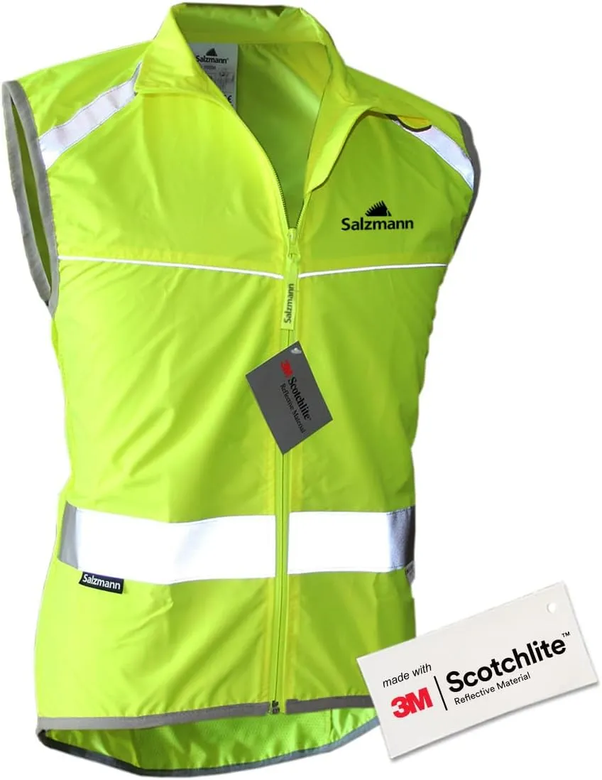 Salzmann High Visibility Cycling Vest | Reflective Cycling Gilet | Made with 3M Scotchlite