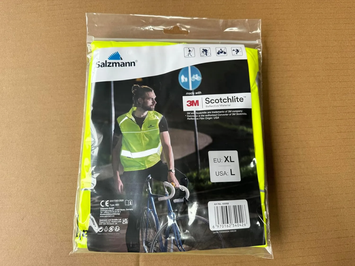 Salzmann High Visibility Cycling Vest | Reflective Cycling Gilet | Made with 3M Scotchlite