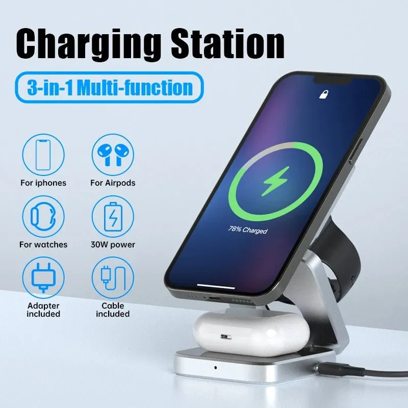 SavageBiz - 3 in 1 Wireless Charging Station
