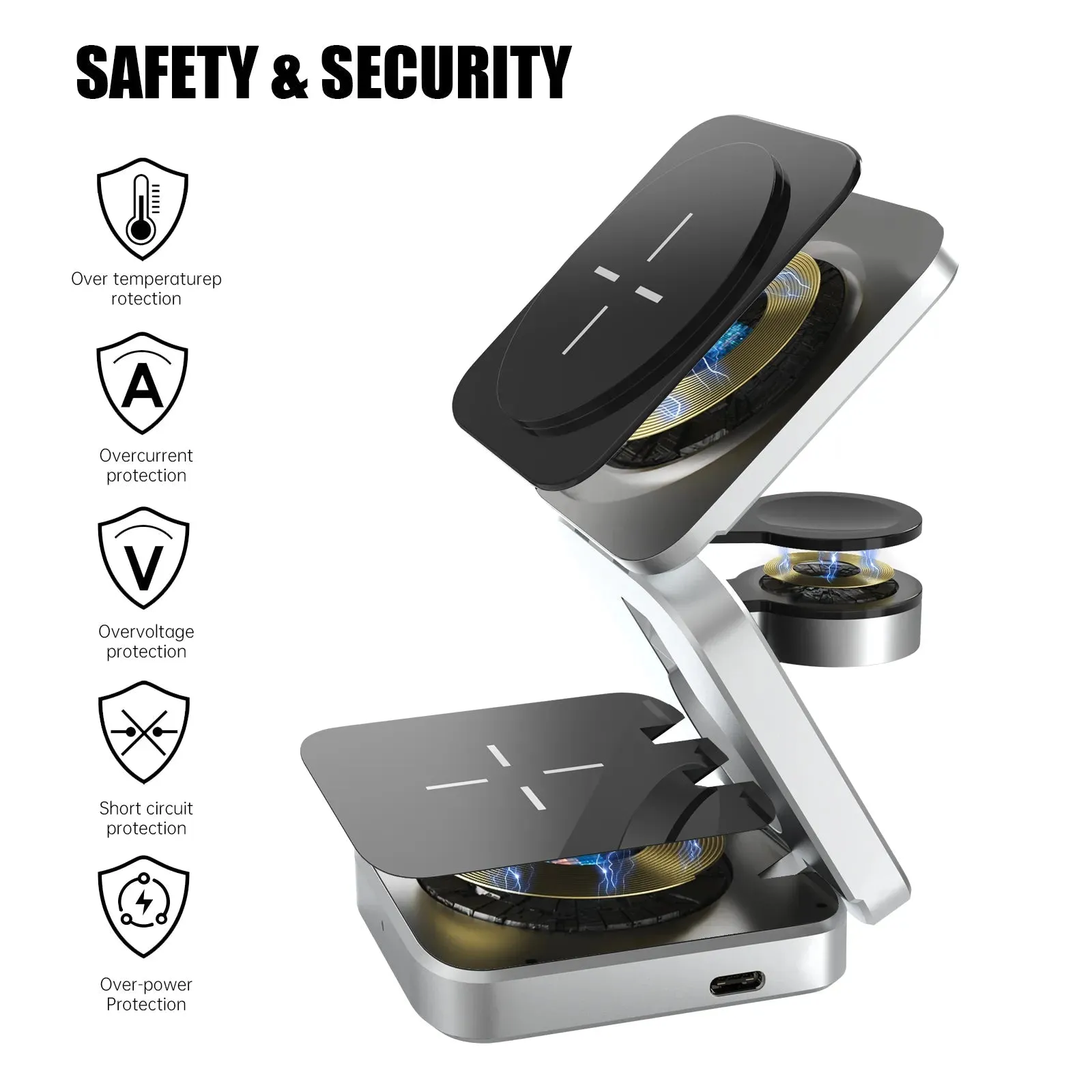 SavageBiz - 3 in 1 Wireless Charging Station