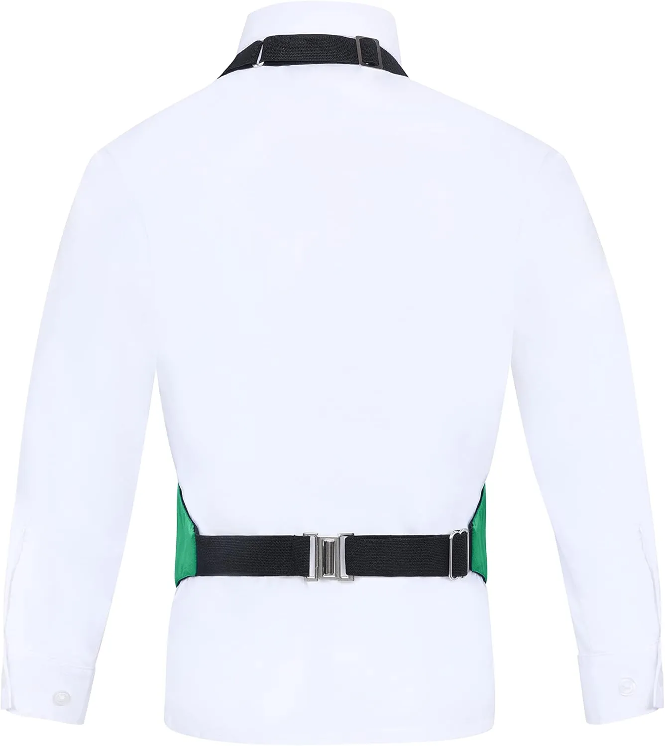 S.H. Churchill & Co. Boys 3 Piece Backless Formal Vest Set  Includes Vest, Bow Tie, Pocket Square for Tuxedo or Suit