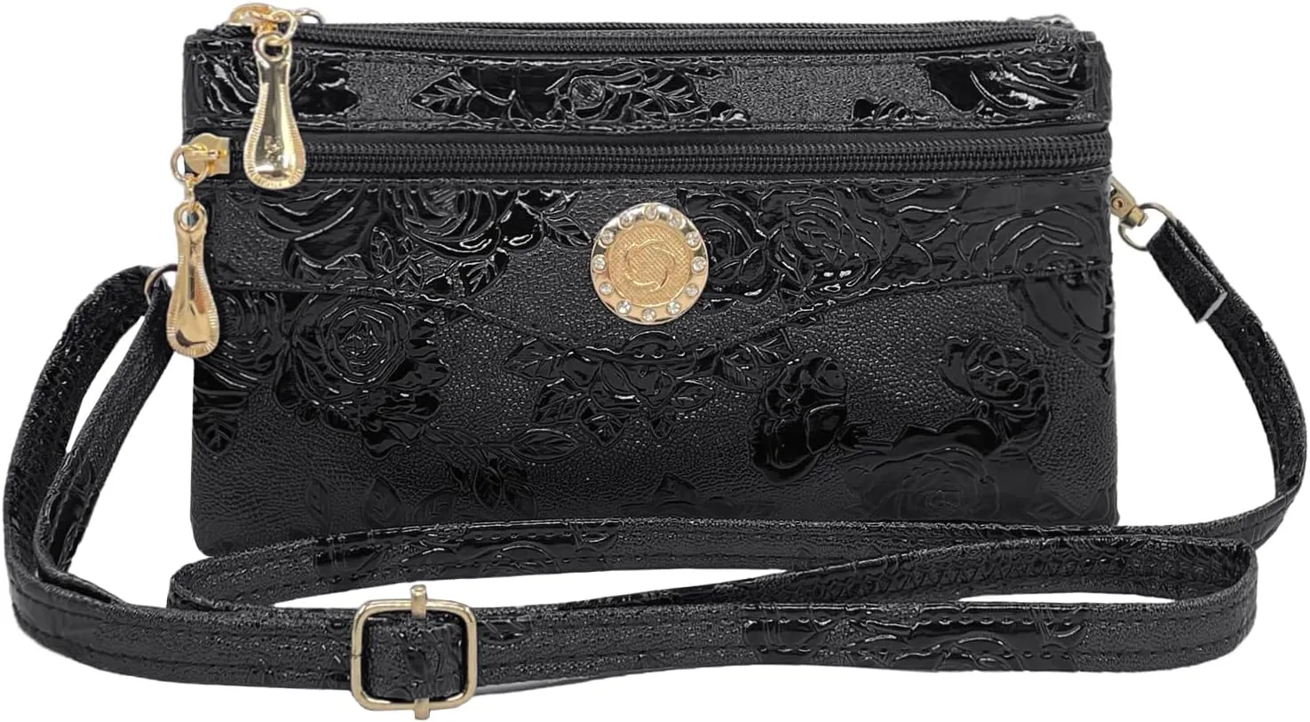 Small Shoulder Bag for Women Wallets for Women with 2 Straps(Shoulder and Wristlet Straps)