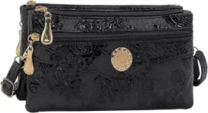 Small Shoulder Bag for Women Wallets for Women with 2 Straps(Shoulder and Wristlet Straps)