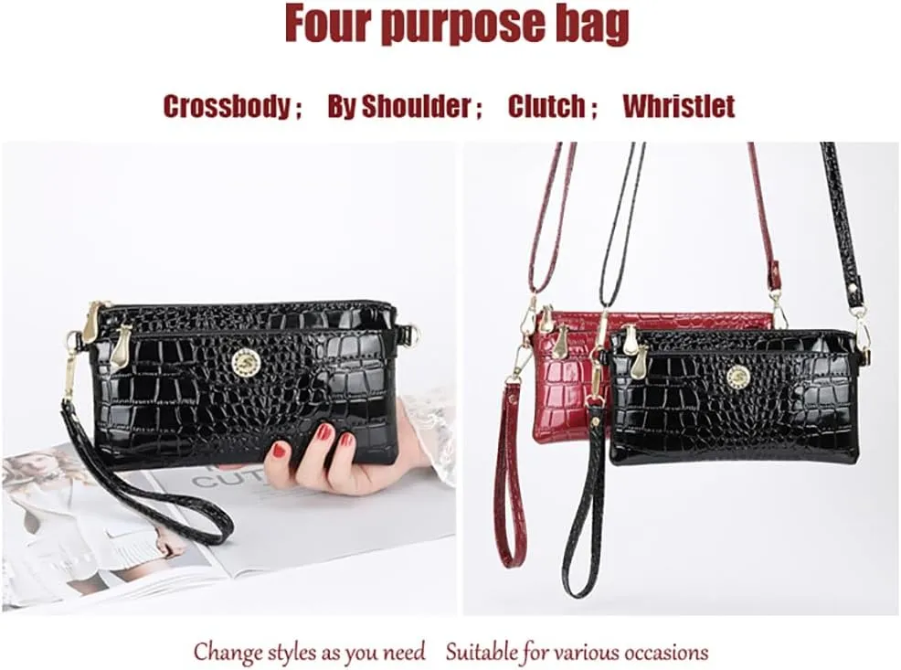 Small Shoulder Bag for Women Wallets for Women with 2 Straps(Shoulder and Wristlet Straps)