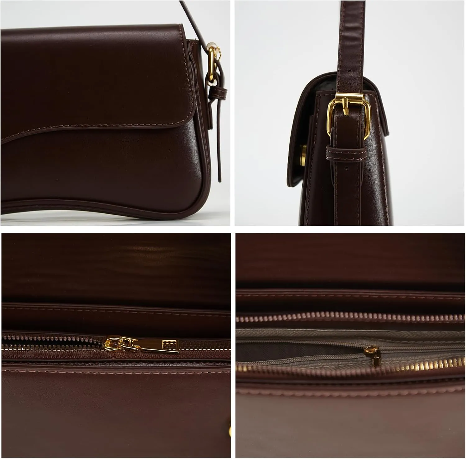 Small Shoulder Bag for women,Crossbody Purses,Leather Tote Handbag Clutch Hobo Purse,with Zipper Closure for Women